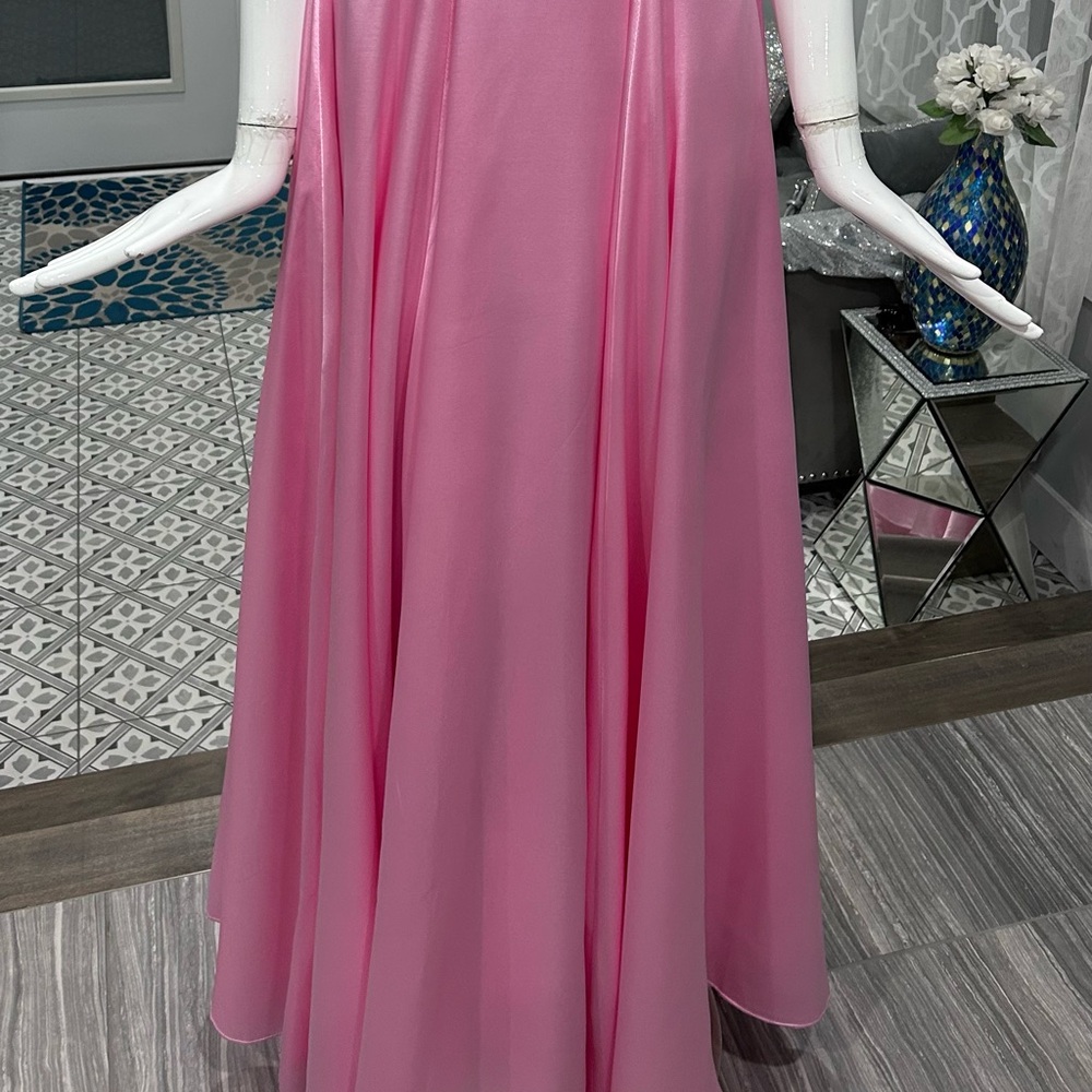 NWOT 👛 Pink Sequin Satin Evening Gown - Picture 12 of 16